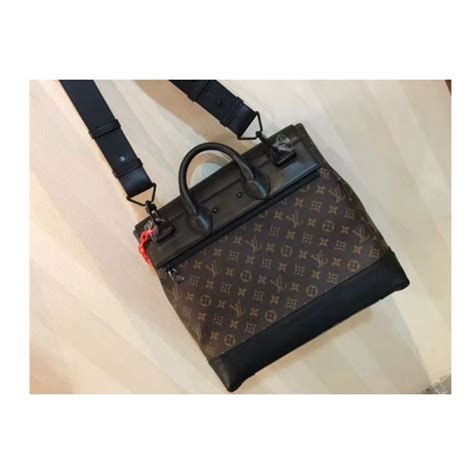 black and white replica steamer bag